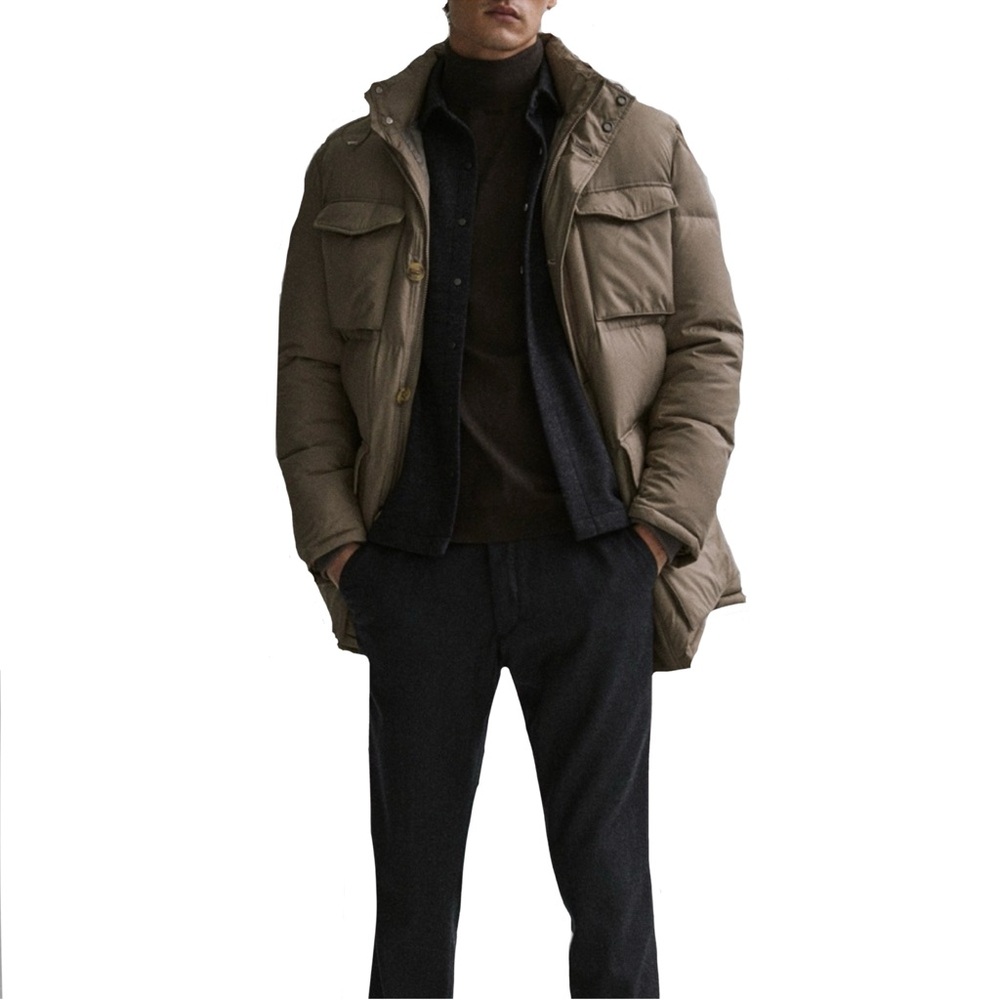 MASSIMO DUTTI Down Jacket | Waterproof & Windproof | Size XL | Lightweight